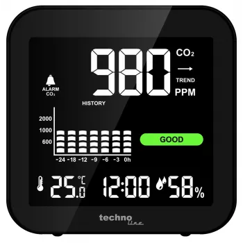 Technoline WL1025 CO2 Monitor with Temperature and Humidity