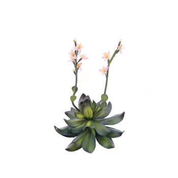 Umělá rostlina EUROPALMS Stone Rose (EVA), růžová, 32 cm 82530572