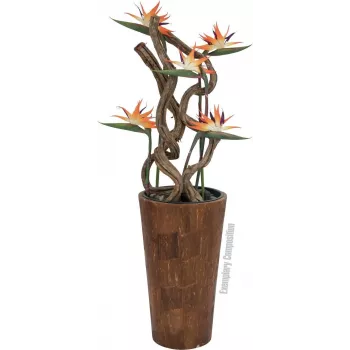 EUROPALMS Artificial Bird of Paradise Flower, Orange, 95 cm 82530559