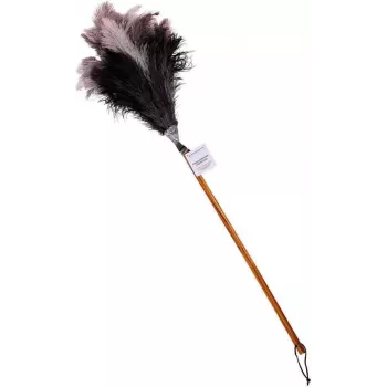 Prachovka z pštrosího peří Bürstenhaus Redecker se střední hlavou, buková rukojeť, 50 cm 468807