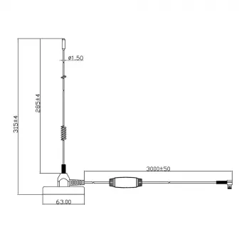 Magnetická anténa Midland Albrecht MAG31 DAB+ se zesilovačem, pásmo III, 3 m kabel, konektor SMB 62336