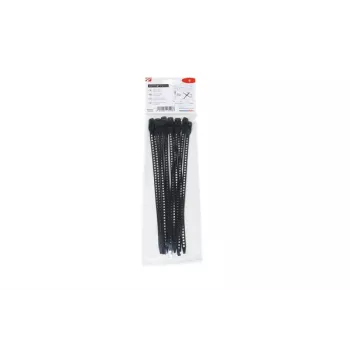 HellermannTyton SOFTFIX® opakovaně použitelná stahovací páska 260 x 7 mm, černá, 12 ks 115-07270