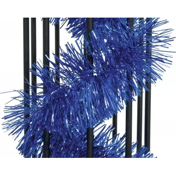 Metalická girlanda EUROPALMS, modrá, 12,5 x 270 cm 8350054D