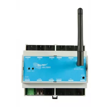 IP kontroler automatizace budov ALLNET ALL3505v2 s 8 senzorovými porty, montáž na DIN lištu