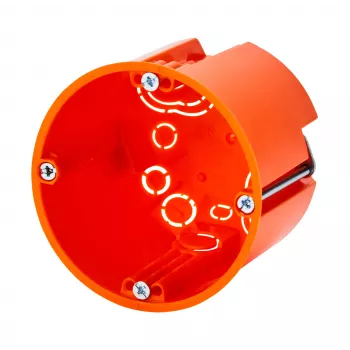 f-tronic HW dutinová instalační krabice E117, Ø 68 mm, hloubka 61 mm, bez halogenů, oranžová 7350165