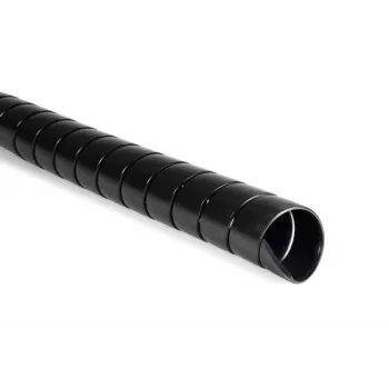 HellermannTyton SPF-30-PP-BK Spiral Wrap, 30 mm Nominal Diameter, Polypropylene, Black