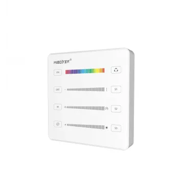 Ovladač Miboxer Pixel LED Smart Panel, RGB/RGBW/RGB+CCT (B6, bílý)