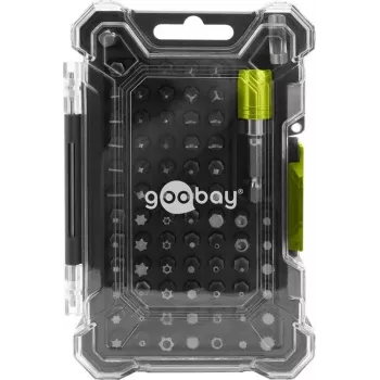 Sada bitů s magnetickým rychloupínacím držákem Goobay Tools 72dílná, bity S2 ocel, šestihranný pohon 1/4