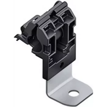 HellermannTyton 151-01643 RCA90SM6-PA66HIRHSUV/ST/ZN-BK Ratchet P-Clamp, Screw Mount, PA66HIRHSUV, Zinc-Plated Steel Plate, Black