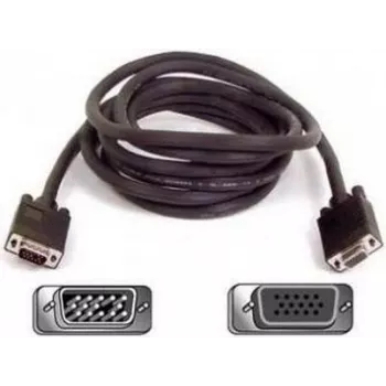 Převodník pohlaví VGA SYNERGY21 S215246, samec na samici, pozlacený, černý