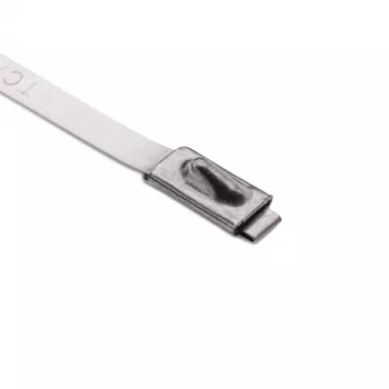 HellermannTyton MBT27S-316-SS-NA-C1 Stainless Steel Cable Tie, 681 mm x 4.6 mm, Ball Lock, Silver 111-93279
