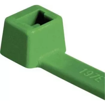 HellermannTyton T18R Green Cable Tie, 100 x 2.5 mm, PA66, 80 N, 100 pcs (116-01815)