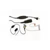 In-ear mono headset MIDLAND Albrecht AE 31-PT07 s ramínkovým mikrofonem a PTT, kabelový, 2pinový konektor, černý 41990