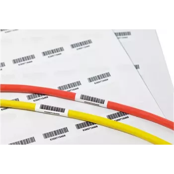 HellermannTyton TAG135LA4-1104-WHCL Self-Laminating Cable Labels, 48.5x12.7x55mm, White/Clear, 1100 Labels 594-71104