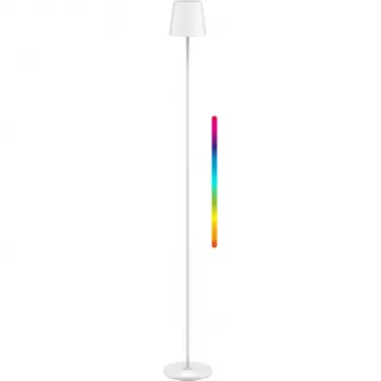 Bezdrátová LED stojací lampa WENTRONIC Goobay XL 122 cm RGBW bílá (76572)