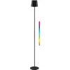 Bezdrátová LED stojací lampa Goobay, velikost XL, 122 cm, RGBW, černá 76573