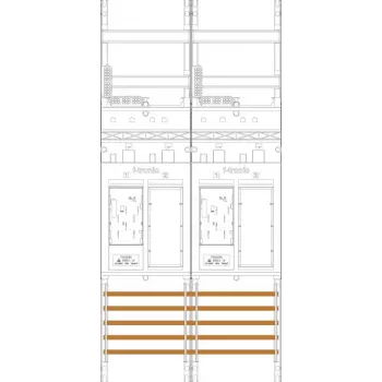 Rozvaděčové pole f-tronic 2pole ER26 V=1050mm 2-eHZ 2 rezerva 7141002