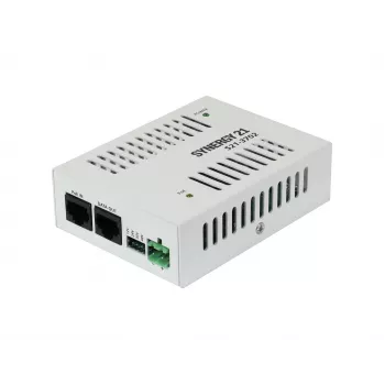 Převodník SYNERGY21 S21-3702 PoE+ na 24V DC konstantní napětí, 24W, IEEE 802.3at, vstup RJ45, šroubové svorky