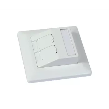Nosič keystone modulů SYNERGY21 pro vestavbu pro 2xTP modul, čistě bílý, kulatý S216330V3