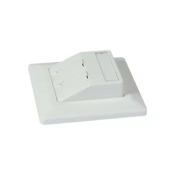 Nosič keystone modulů SYNERGY21 pro vestavbu pro 2xTP modul, čistě bílý, kulatý S216330V3