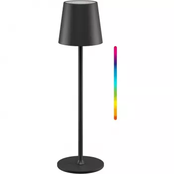 Bezdrátová LED stolní lampa Wentronic Goobay, velikost M, 38 cm, RGBW, černá (76569)