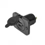 Dvojitá USB zásuvka IWH, na omítku, 12/24V 2,1A 2x USB-A, černá 019006