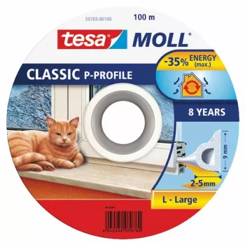 Těsnění TESA bílé P-profil samolepicí EPDM pěnová guma 100m