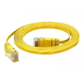 Patch kabel TECLINE Dätwyler Cat 6a S/FTP, PiMF, žlutý, 3,0 m, 10 Gbit/s, bez halogenů, konektory Hirose TM31 78003Y