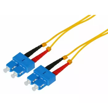 Vláknový optický patch kabel Tecline HD, 9/125 µm, Singlemode, OS2, SC duplex na SC duplex, žlutý, 15 m 799SS15
