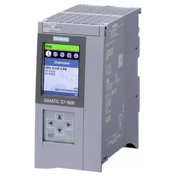 Bezpečnostní CPU Siemens SIMATIC S7-1500 Failsafe CPU 1515F-2 PN, 500 kB programové / 3 MB datové paměti, 2 rozhraní PROFINET, integrovaný displej 6ES75152FN030AB0
