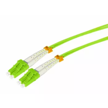 Vláknový patch kabel Tecline HD OM5 50/125µm LC Duplex na LC Duplex, limetkově zelený, 7,5 m 796LL07