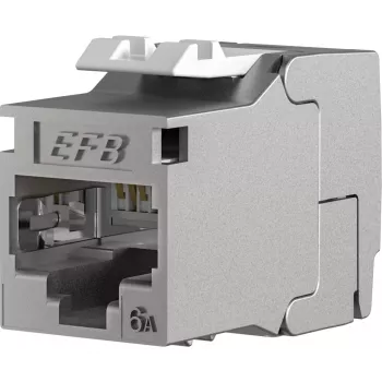 EFB E-20094-24 RJ45 Keystone Slimline/Shortbody Cat.6A komponentově certifikovaný stříbrný, 24 kusů