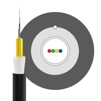 Optický kabel INFRALAN U-DQ(ZN)BH OS2 4E (1x4) Eca 3000N LSZH černý, 7,5mm G657A1 54404D1E-CPR