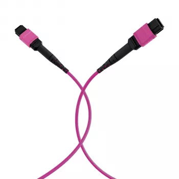 Patch kabel EFB Elektronik MPO-PLUS(F)-MPO-PLUS(F) OM4 12vláknový typ B LSZH, Erika-Violet, 20 m MPOF12MPOFOM4-20