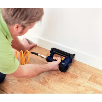 Pneumatická sponkovačka a hřebíkovačka RAPID TOOLS PBS121 modro-žlutá s kufrem pro sponky typu 606 (12-30 mm) a hřebíky typu 8 5000053