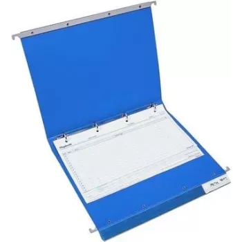 BOI Dokutech Patient Documentation Hanging File, 4-Ring Economy Click-Line, Blue, A4, 30 mm Spine 9109-00001-B