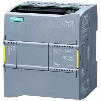 Kompaktní CPU Siemens SIMATIC S7-1200F CPU 1212 FC, 8 DI/4 DO/2 AI, PROFINET, 100 KB programové paměti, DC/DC/DC, Fail-Safe 6ES72121AF400XB0