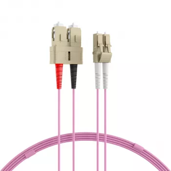 Duplexní propojovací kabel EFB-Elektronik LC-SC 50/125µ OM4 LSZH erika violet 2,0mm 30m O0323.30