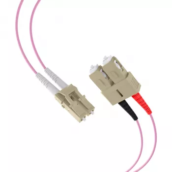 Duplexní propojovací kabel EFB-Elektronik LC-SC 50/125µ OM4 LSZH erika violet 2,0mm 30m O0323.30