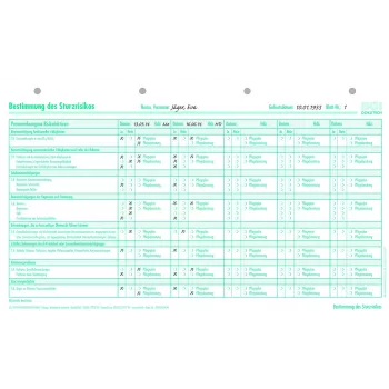 BOI Fall Risk Assessment Forms, 50 Sheets, A4 9206-00434