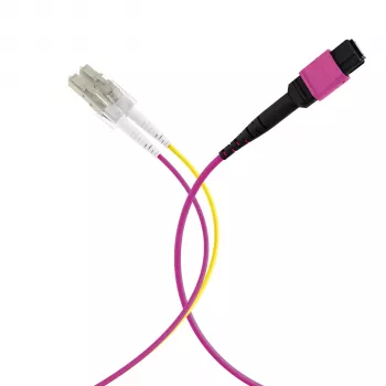 Trunk kabel EFB Elektronik MPOF08LCOM4-10 MPO-PLUS (F) na LC, OM4, 8 vláken, typ B, LSZH, vřesově fialový, 10 m