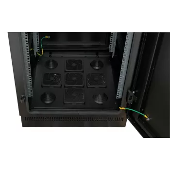 19 inch síťová skříň 42U 800x800, IP55, s předmontovaným soklem, RAL9005 691742IP55V2.TS