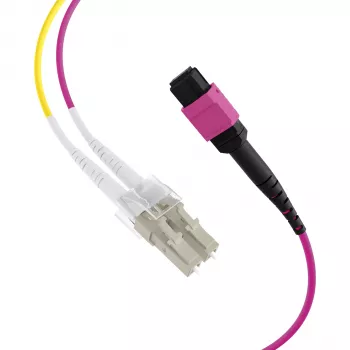 Trunk kabel EFB Elektronik MPOF12LCOM4-5 MPO-PLUS (F) na LC duplex, OM4, 12 vláken, typ B, LSZH, fialový Erika, 5 m
