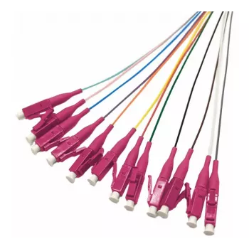Optické pigtaily Tecline, OM4, barevné, LC/UPC, 2,0 m, 12 ks 20500017