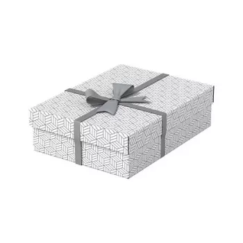 Sada úložných a dárkových krabic LEITZ Home M, 3 ks, bílá, 100% recyklovaná vlnitá lepenka, odnímatelné víko 628284
