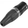 5pinový XLR konektor HICON HI-X5CM-B, pájené připojení, tlakově litý zinek, černá 30200514