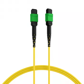 Patch kabel EFB Elektronik MPOF8MPOFOS2-3 MPO-PLUS APC samice na MPO-PLUS APC samice OS2 single-mode 8 vláken typ B LSZH žlutý, 3 m