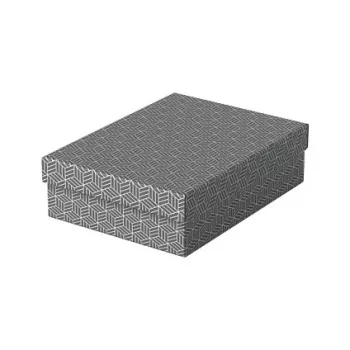 Úložná a dárková krabice Esselte Home M, sada 3 ks, šedá, 100% recyklovaná vlnitá lepenka, odnímatelné víko 628285