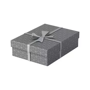 Úložná a dárková krabice Esselte Home M, sada 3 ks, šedá, 100% recyklovaná vlnitá lepenka, odnímatelné víko 628285
