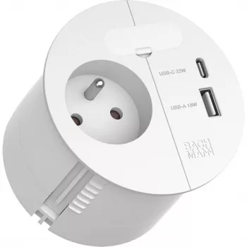 Bachmann LOOP IN CHARGE 1xUTE 1xUSB A/C 22W 1xKBD 0.2m White (938.304)